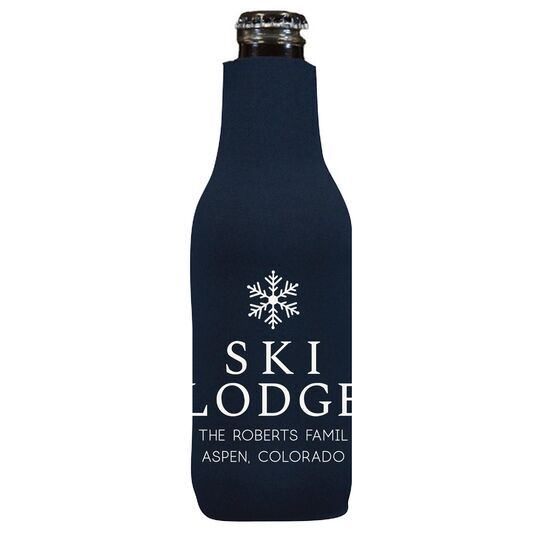 Snowflake Ski Lodge Bottle Huggers
